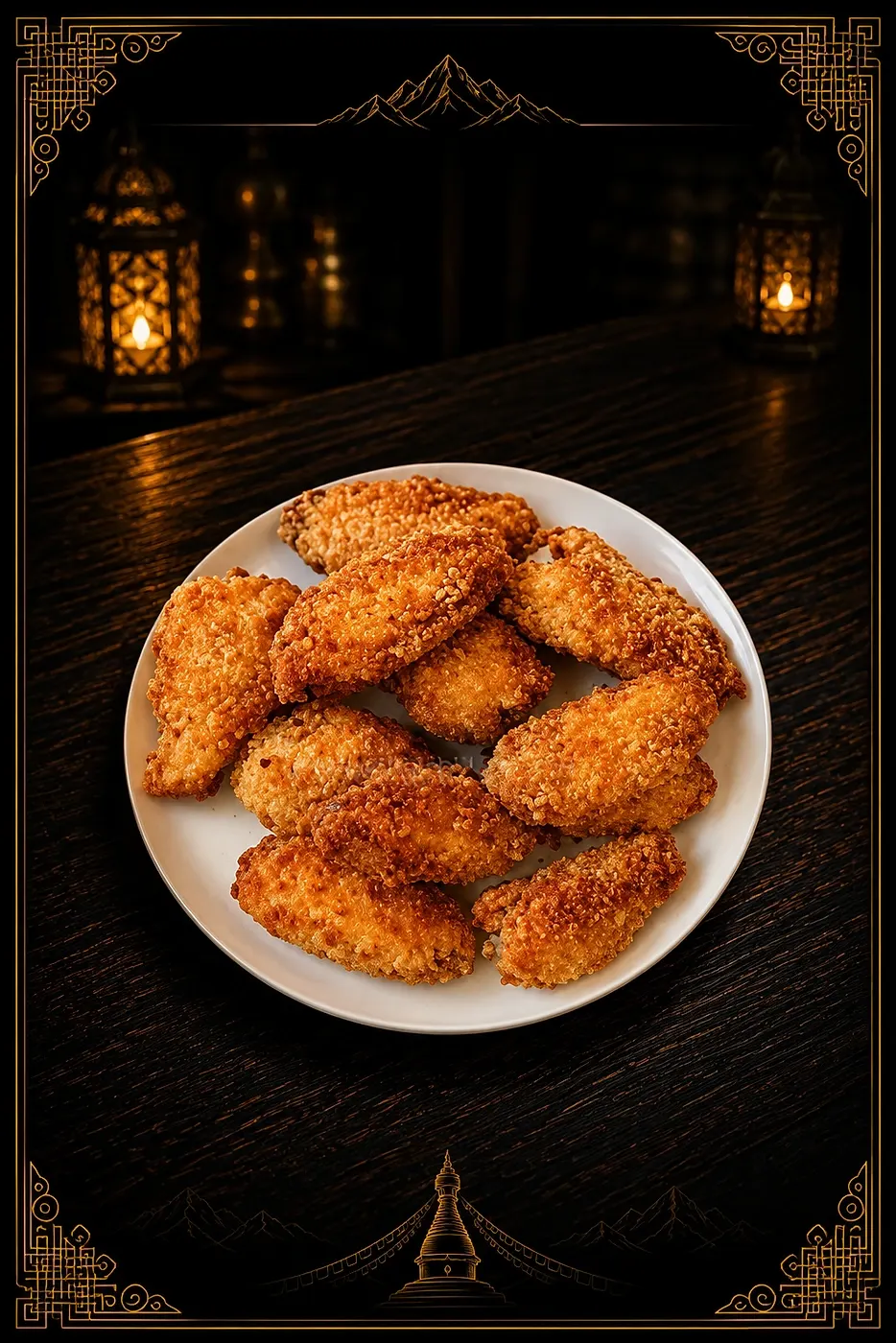 Breaded Chicken Wings — Appetizers & Snacks at Mom's Momo 2 & Shristi Boba Tea Cafe, Mechanicsburg, PA