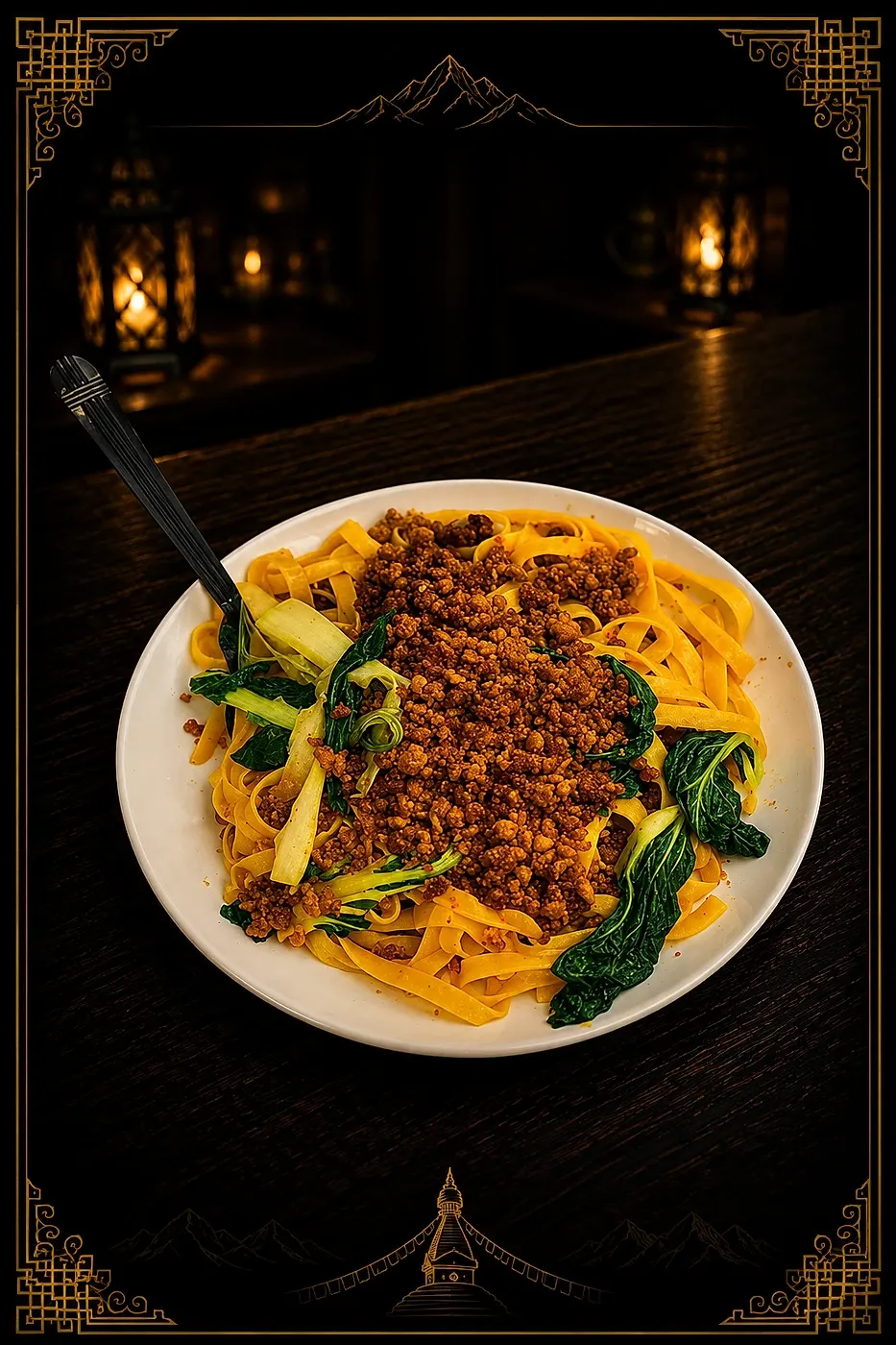 Pork Keema Noodles — Keema Noodles at Mom's Momo 2 & Shristi Boba Tea Cafe, Mechanicsburg, PA