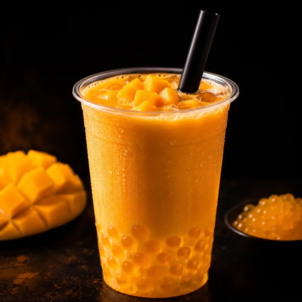 Mango Fruit Boba — Shristi Boba Tea Cafe at Mom's Momo 2 & Shristi Boba Tea Cafe, Mechanicsburg, PA