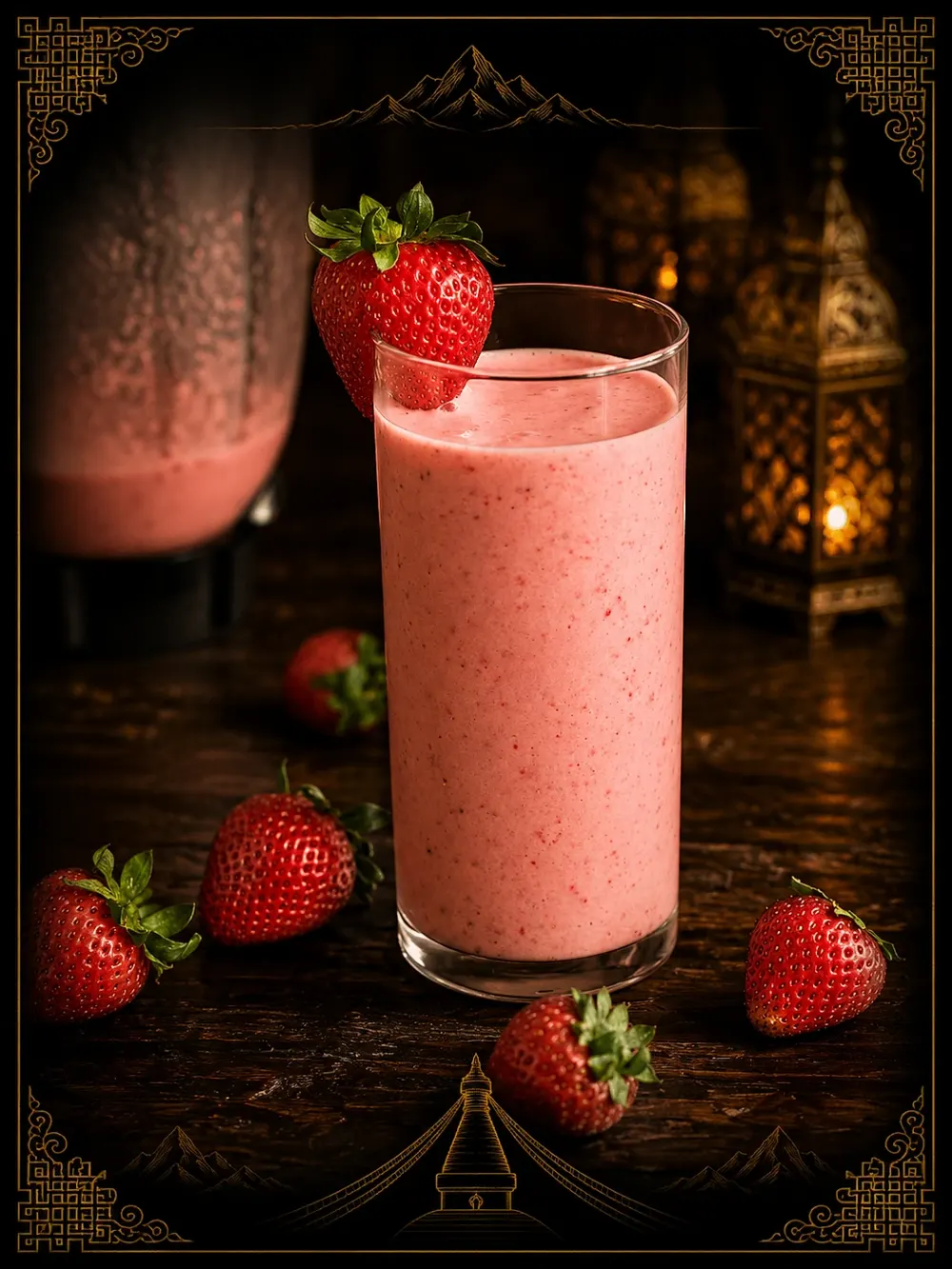 Strawberry Lassi — Drinks & Lassis at Mom's Momo 2 & Shristi Boba Tea Cafe, Mechanicsburg, PA